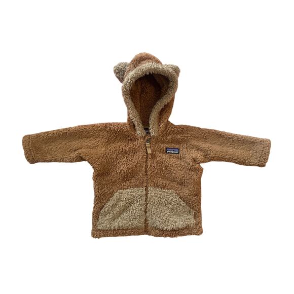 Patagonia Other - Baby Kids 3-6Mo Patagonia Baby Furry Friends Fleece Hoody Nest Brown Jacket Coat